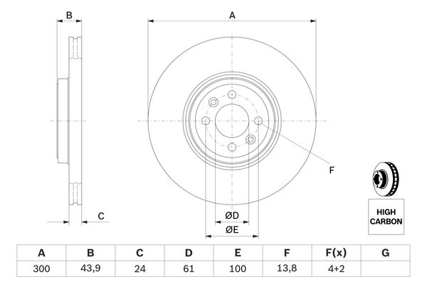 Disc frana 0 986 479 209 BOSCH