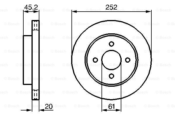 Disc frana 0 986 479 238 BOSCH