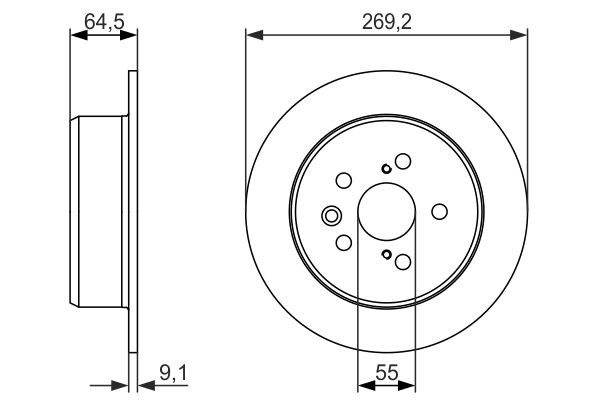 Disc frana 0 986 479 336 BOSCH