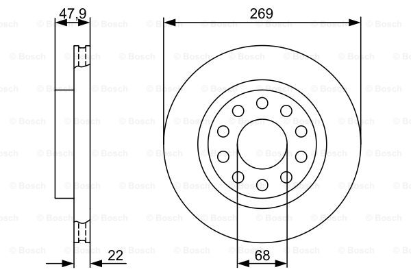 Disc frana 0 986 479 366 BOSCH