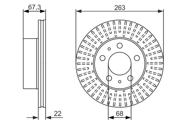 Disc frana 0 986 479 480 BOSCH