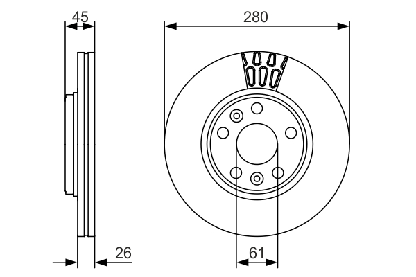 Disc frana 0 986 479 576 BOSCH