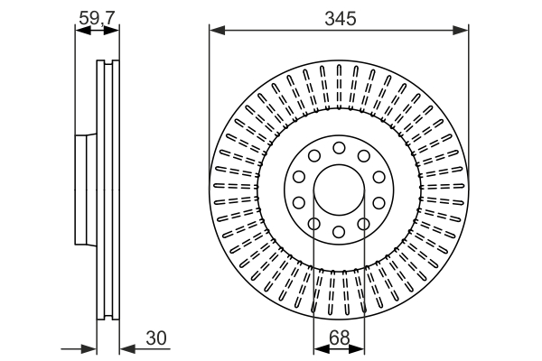 Disc frana 0 986 479 589 BOSCH