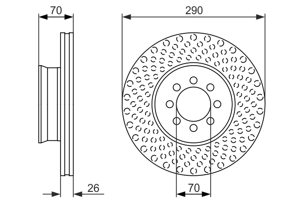 Disc frana 0 986 479 602 BOSCH