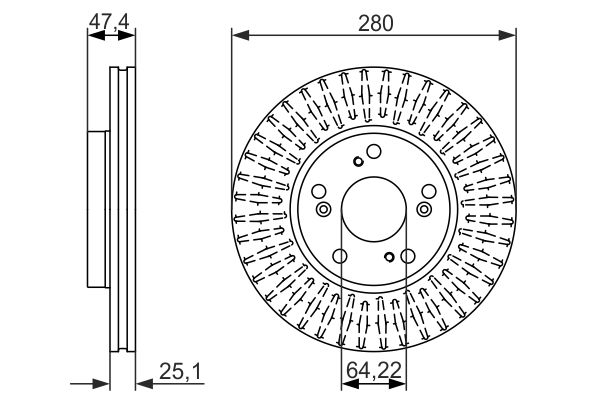 Disc frana 0 986 479 625 BOSCH