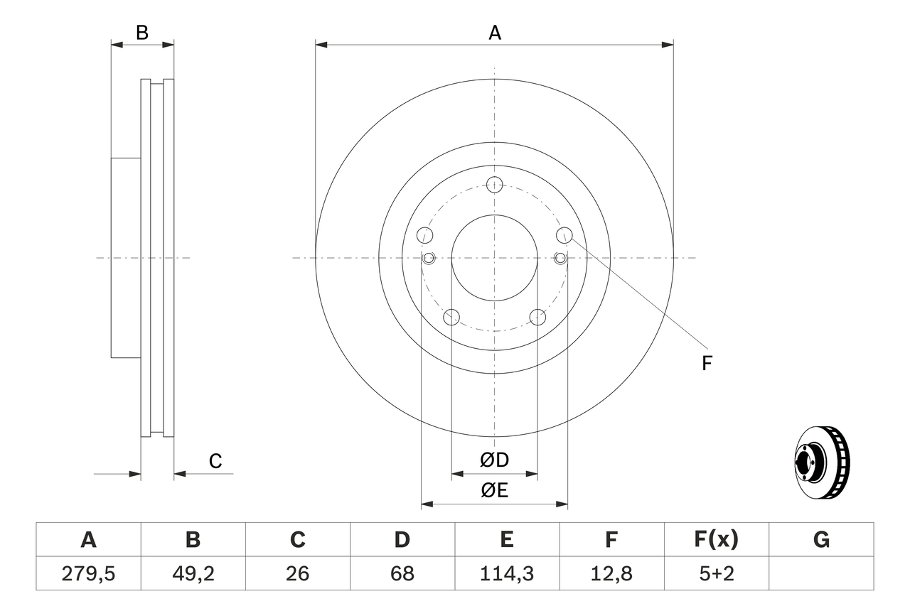 Disc frana 0 986 479 678 BOSCH