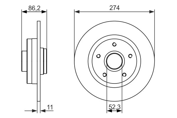 Disc frana 0 986 479 682 BOSCH