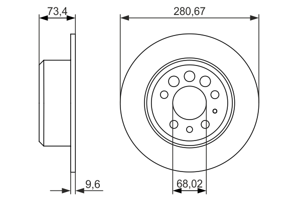 Disc frana 0 986 479 835 BOSCH