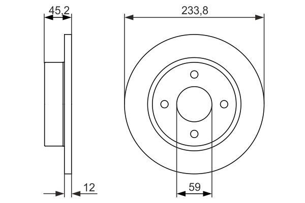 Disc frana 0 986 479 852 BOSCH