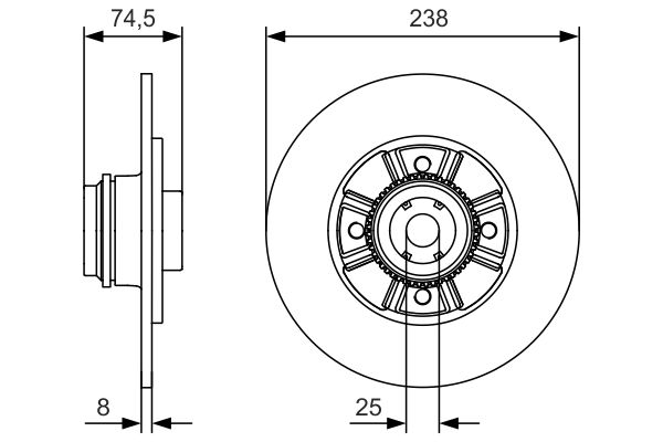 Disc frana 0 986 479 A48 BOSCH