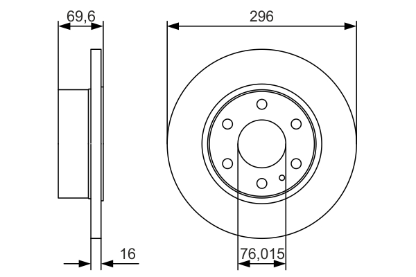 Disc frana 0 986 479 A51 BOSCH