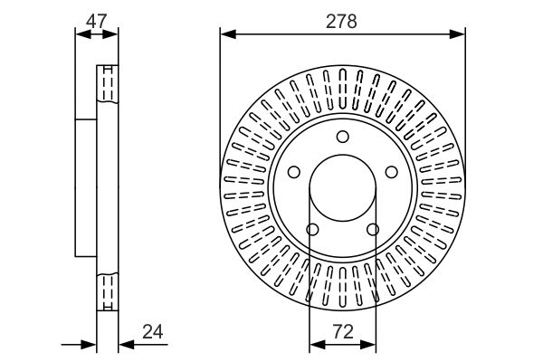 Disc frana 0 986 479 A52 BOSCH