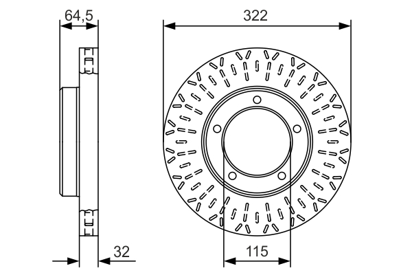 Disc frana 0 986 479 A64 BOSCH
