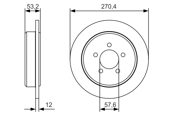 Disc frana 0 986 479 A80 BOSCH