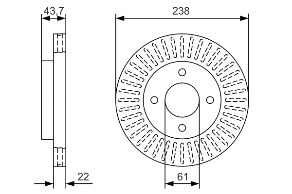 Disc frana 0 986 479 A87 BOSCH