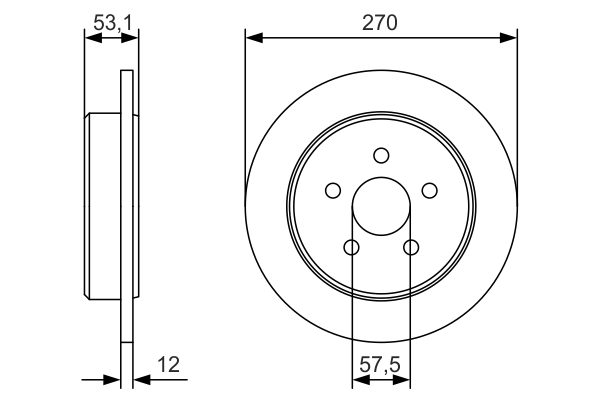 Disc frana 0 986 479 B08 BOSCH