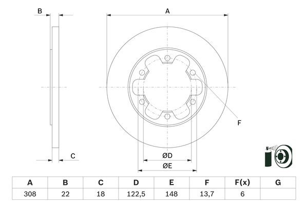 Disc frana 0 986 479 D43 BOSCH