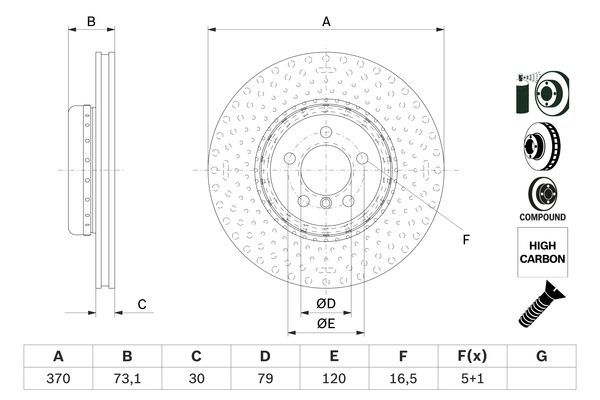 Disc frana 0 986 479 E21 BOSCH