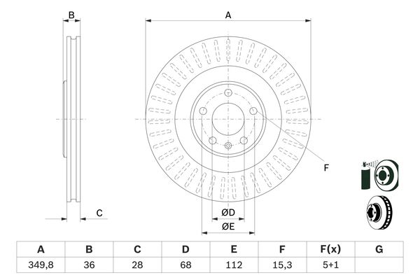 Disc frana 0 986 479 E41 BOSCH