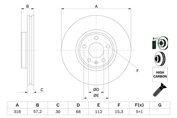 Disc frana 0 986 479 E49 BOSCH