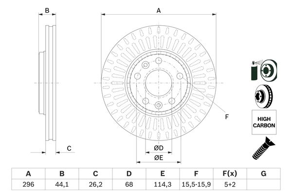 Disc frana 0 986 479 E77 BOSCH