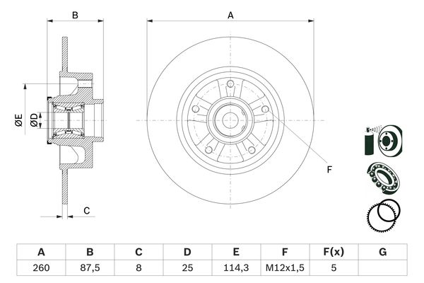 Disc frana 0 986 479 E79 BOSCH