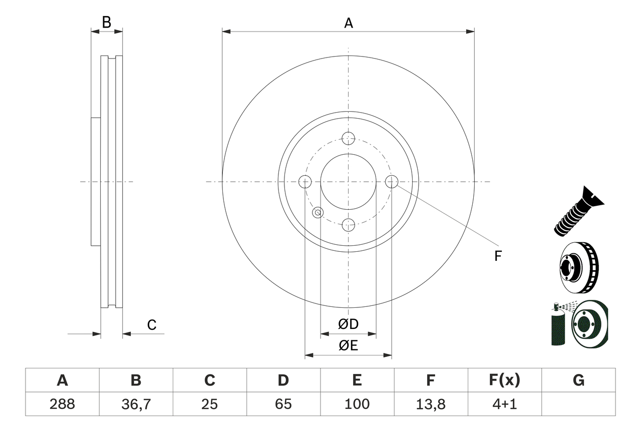 Disc frana 0 986 479 E81 BOSCH