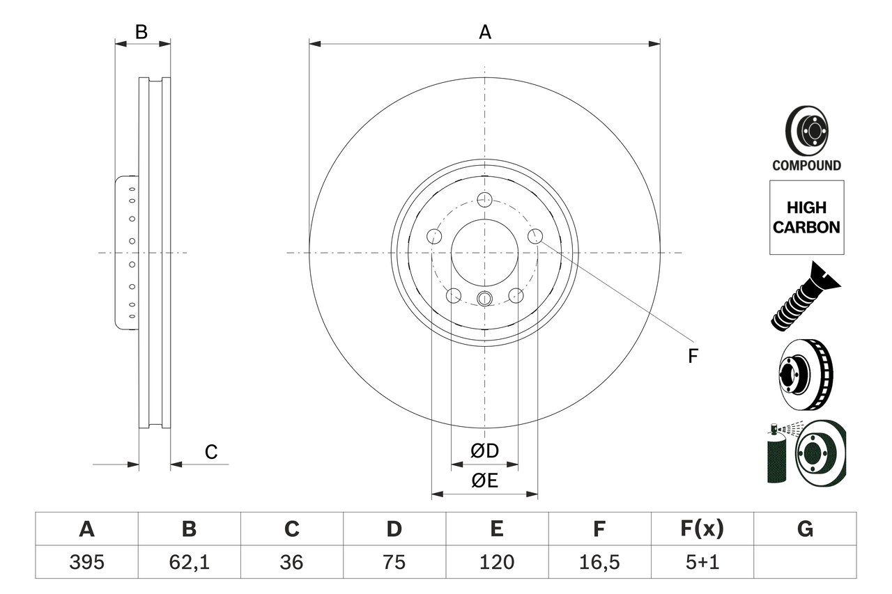 Disc frana 0 986 479 E84 BOSCH
