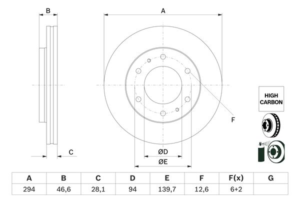 Disc frana 0 986 479 E93 BOSCH