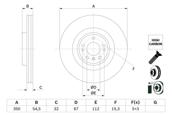 Disc frana 0 986 479 E99 BOSCH