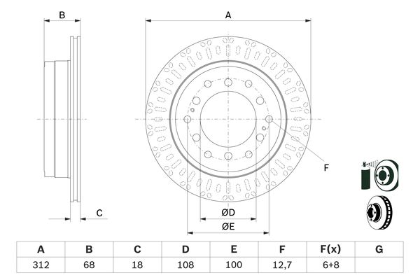 Disc frana 0 986 479 F07 BOSCH