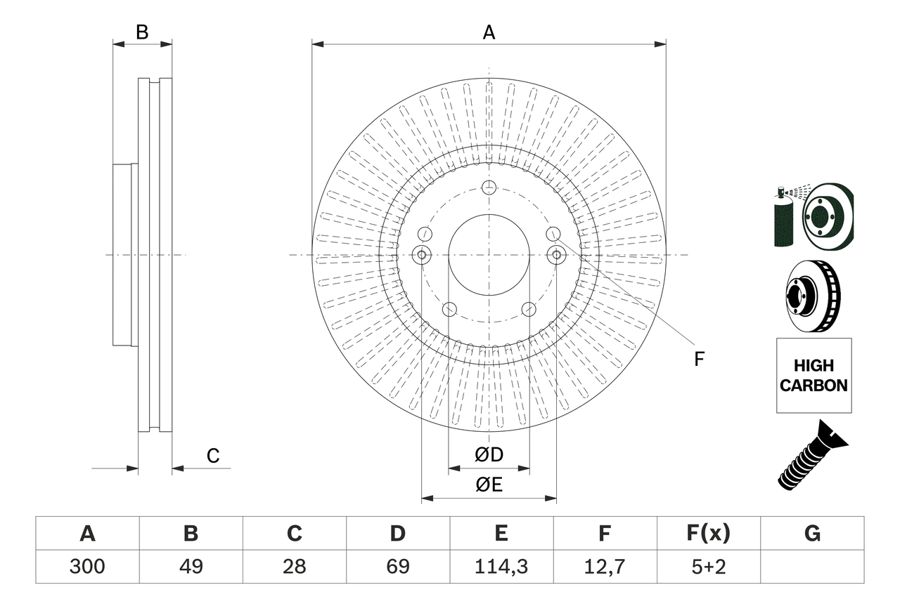 Disc frana 0 986 479 F19 BOSCH
