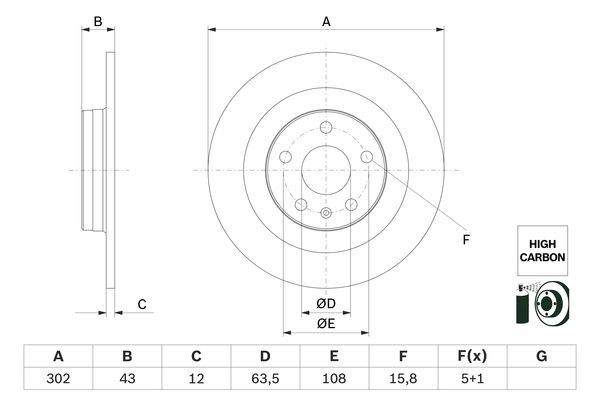 Disc frana 0 986 479 F31 BOSCH