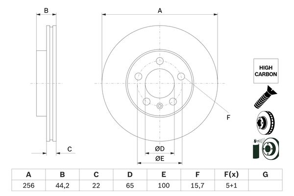 Disc frana 0 986 479 F32 BOSCH