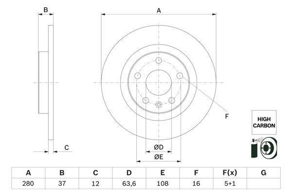 Disc frana 0 986 479 F41 BOSCH