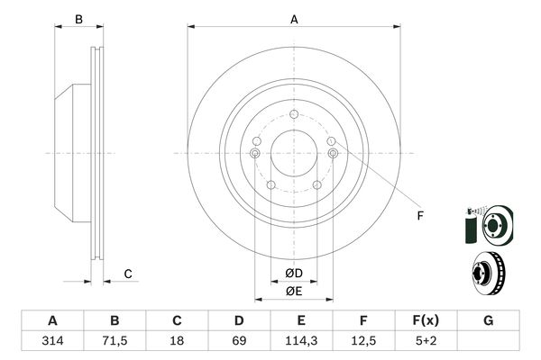 Disc frana 0 986 479 F43 BOSCH