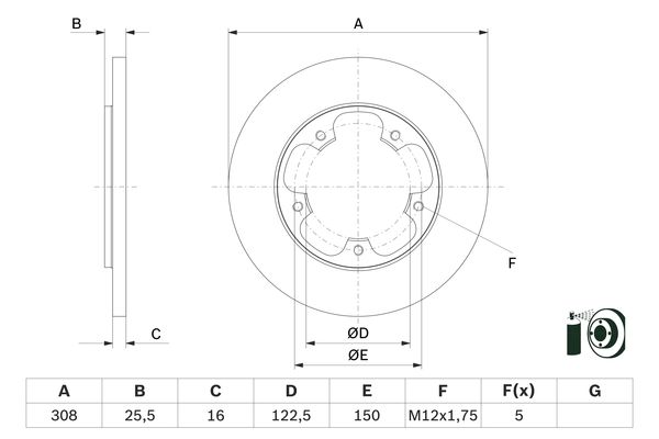 Disc frana 0 986 479 F44 BOSCH