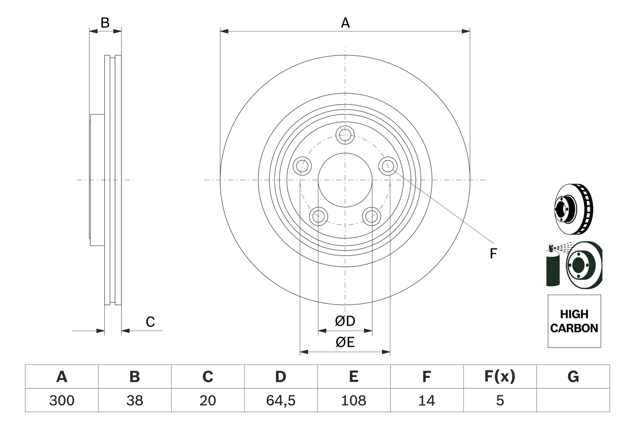Disc frana 0 986 479 F67 BOSCH