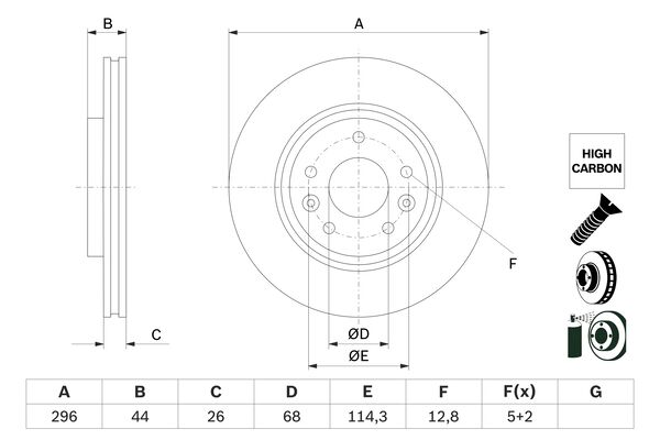 Disc frana 0 986 479 F71 BOSCH