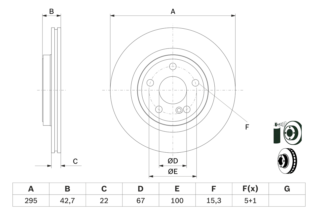Disc frana 0 986 479 F75 BOSCH