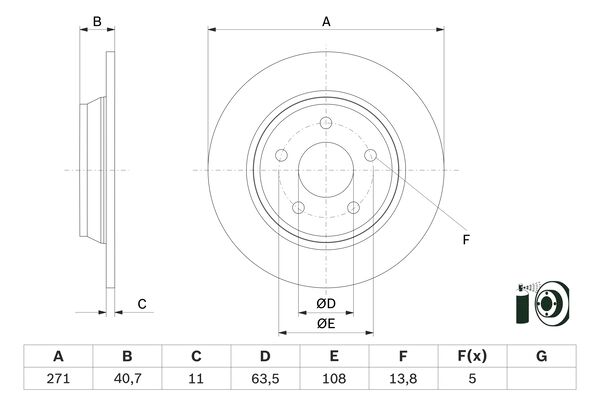 Disc frana 0 986 479 F78 BOSCH