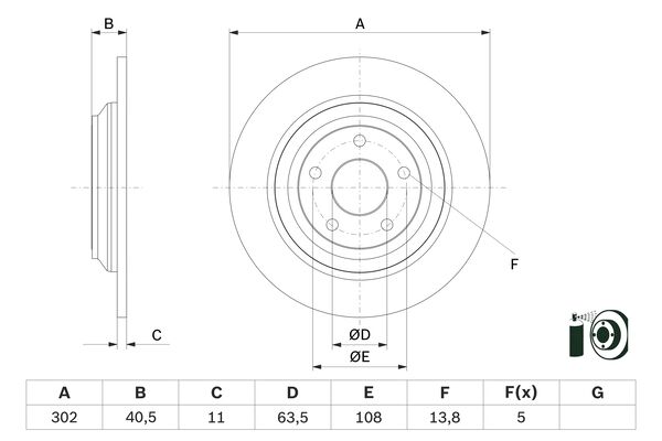 Disc frana 0 986 479 F79 BOSCH