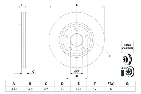 Disc frana 0 986 479 G78 BOSCH