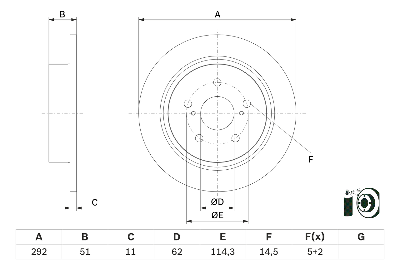 Disc frana 0 986 479 H27 BOSCH