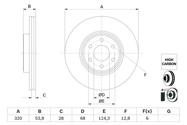 Disc frana 0 986 479 H29 BOSCH