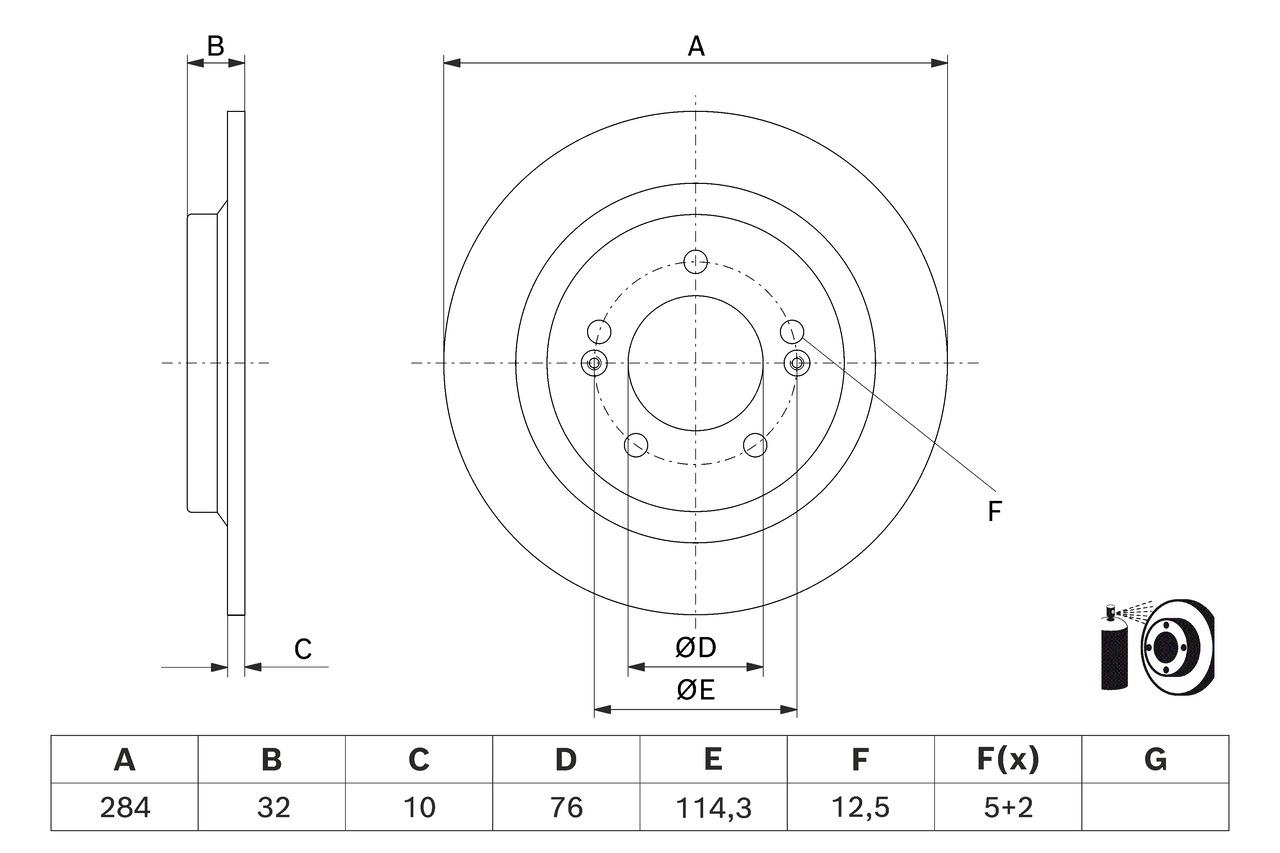 Disc frana 0 986 479 J22 BOSCH