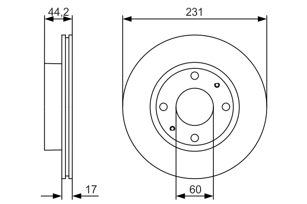 Disc frana 0 986 479 R23 BOSCH