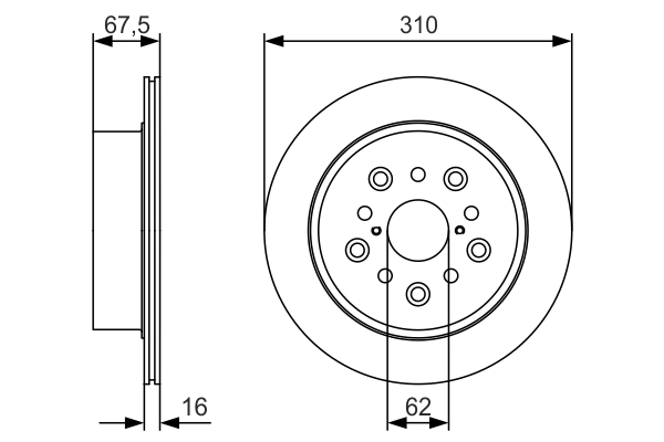 Disc frana 0 986 479 R25 BOSCH