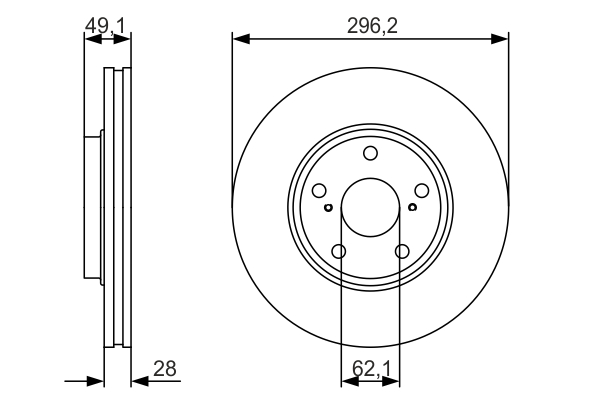 Disc frana 0 986 479 R28 BOSCH