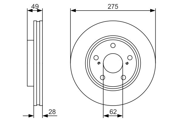 Disc frana 0 986 479 R58 BOSCH